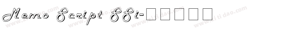 Memo Script SSi字体转换